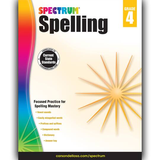 Spectrum® Spelling Workbook, Grade 4